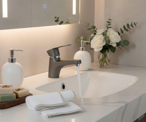 Antrasit Gri Mix Lavabo Bataryası Mini 12 cm