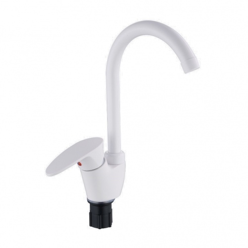 White kitchen sink mixer SWAN