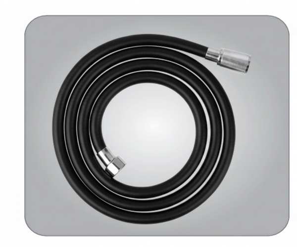 Siyah Mat PVC Esnek Dayanıklı Duş Hortumu 150 cm