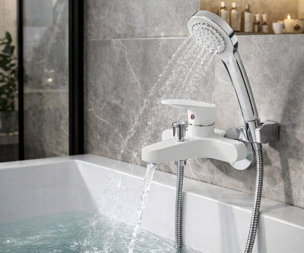 White Bathroom Faucet