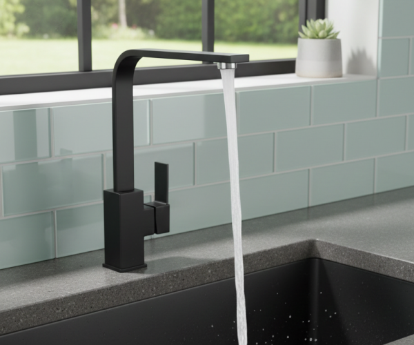 Black Kitchen Sink Faucet Thin 35 cm