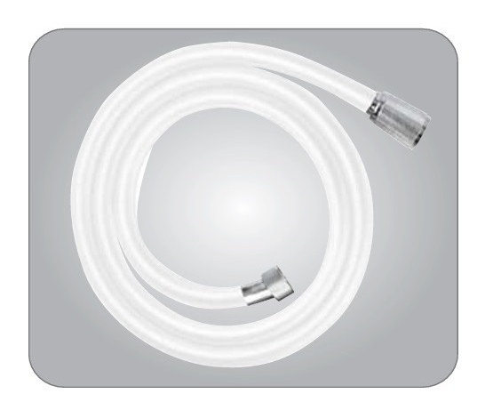 Beyaz PVC Esnek Dayanıklı Duş Hortumu 150 cm