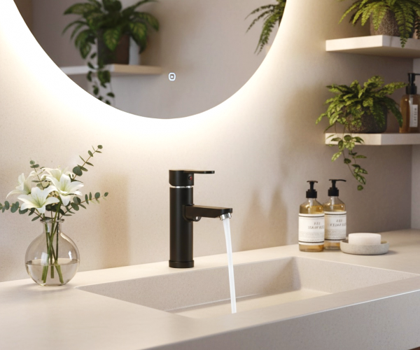 Siyah Mix Lavabo Bataryası F1 19 cm