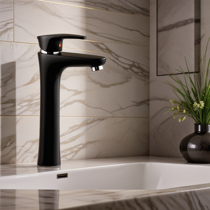 Black bowl basin mixer tap