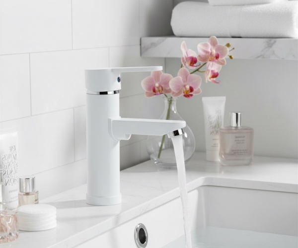 White Sink Faucet F1 19 cm