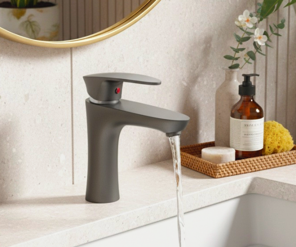 Antrasit Gri Mix Lavabo Bataryası Yüksek 18 cm