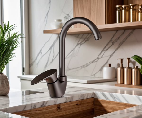 Antrasit Gri Mix Eviye Bataryası Kuğu 30 cm