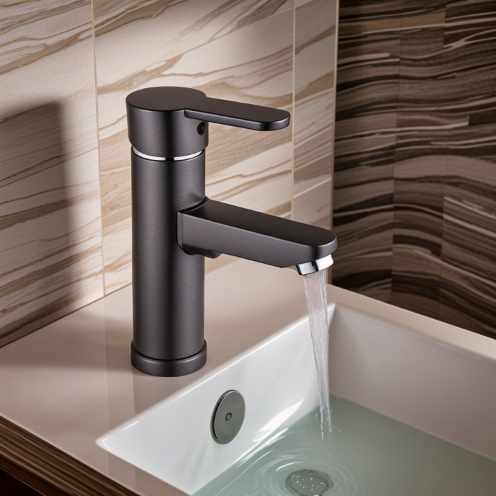 Antracide grey basin mixer tap F1