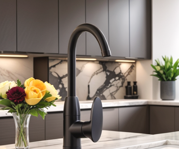 Siyah Mix Eviye Bataryası Modern 35 cm